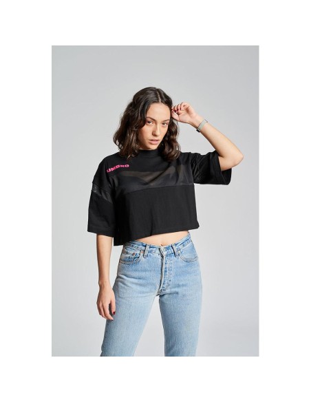 Camiseta Umbro Mujer Alto Crop Tee Negra