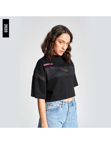 Camiseta Umbro Mujer Alto Crop Tee Negra