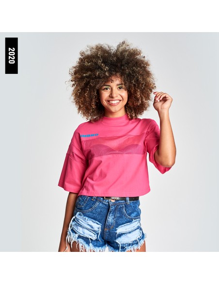 Camiseta Umbro Mujer Alto Crop Tee Fucsia