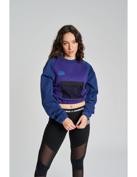 Sudadera Umbro Mujer Pelo Crew Purple / Navy / Black