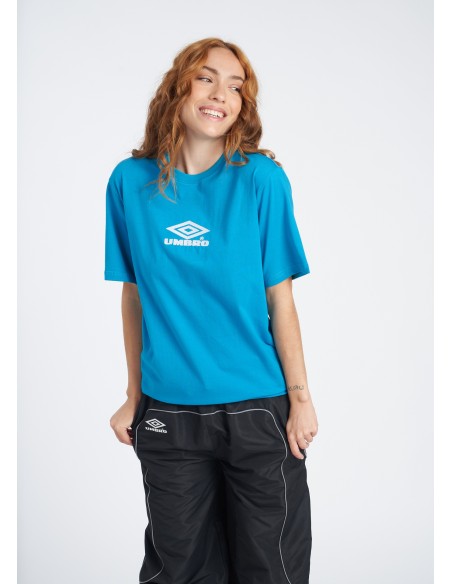 Camiseta Umbro Mujer 2.0 Boyfriend Tee Skydive Azul