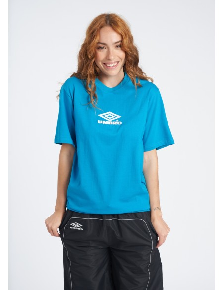 Camiseta Umbro Mujer 2.0 Boyfriend Tee Skydive Azul