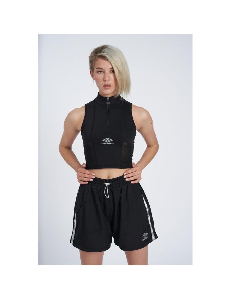 Top Umbro Mujer Reflective Tech Crop Negro