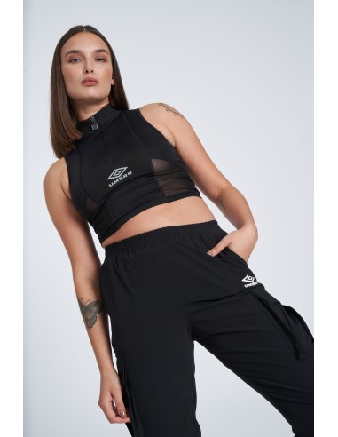 Top Umbro Mujer Reflective Tech Crop Negro