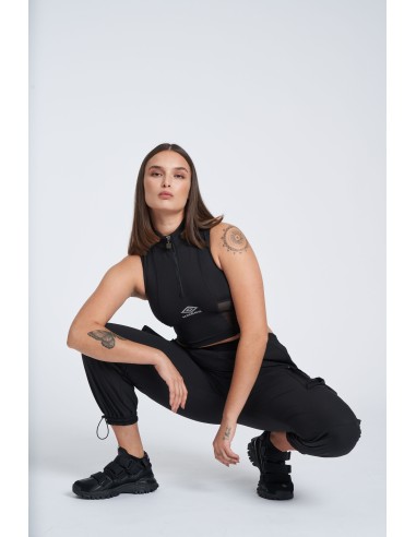 Top Umbro Mujer Reflective Tech Crop Negro