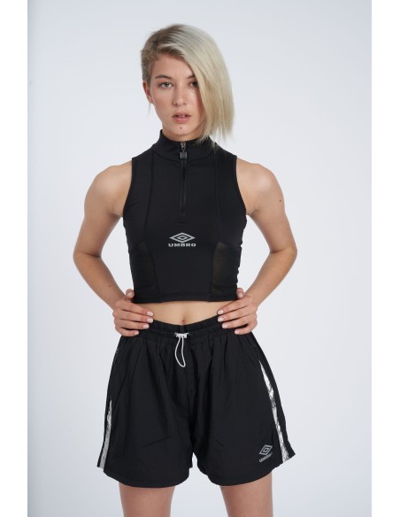 Top Umbro Mujer Reflective Tech Crop Negro