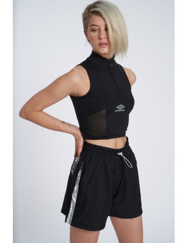 Top Umbro Mujer Reflective Tech Crop Negro