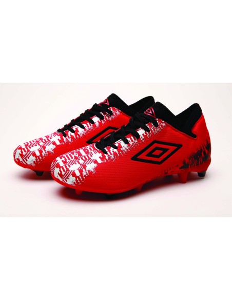 BOTA DE FÚTBOL UMBRO FORMATION TF - JUNIOR - RED / BLACK