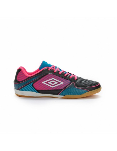 Zapatilla de Fútbol Sala Umbro Striker Black / White / Atomic Blue / Pink Glow