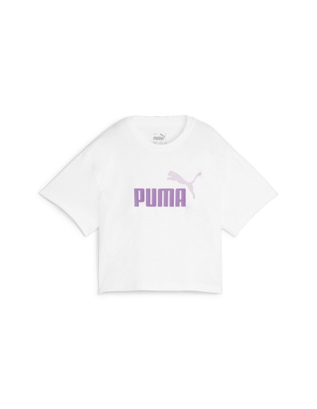 Camiseta Cropped Puma Junior Blanca