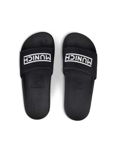 Chancla Munich Flat Slider Negra