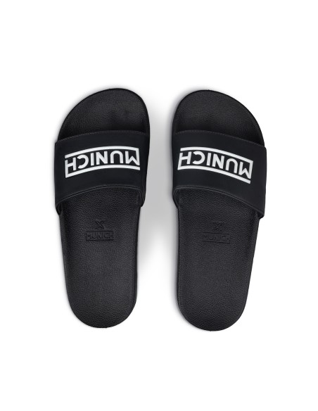 Chancla Munich Flat Slider Negra