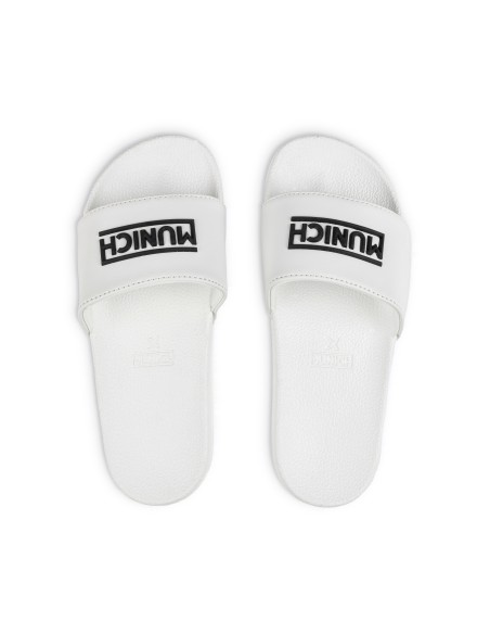 Chancla Munich Flat Sider Blanco