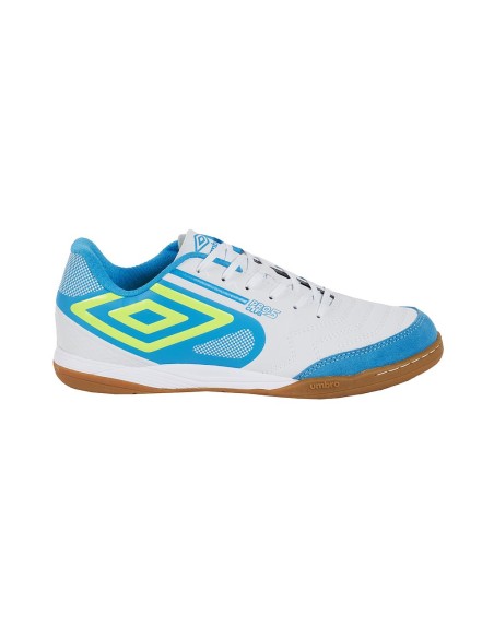 Bota de Futbol Sala Umbro Club 5 Bumpwhite / Sadety Yellow / Malibu Blue