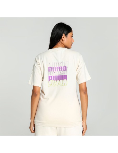 Camiseta Puma Mujer Classic Brand Love Relaxed Graphic Blanca