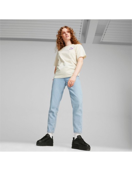 Camiseta Puma Mujer Classic Brand Love Relaxed Graphic Blanca