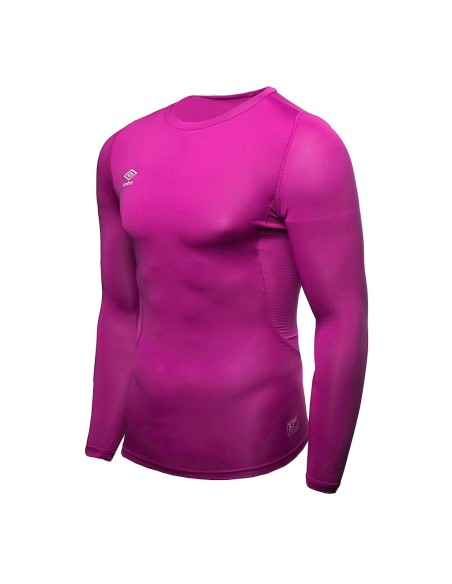 Camiseta Térmica Core LS Magneta Umbro Hombre Rosa