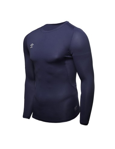 Camiseta Térmica Core LS Umbro Junior Azul Marino