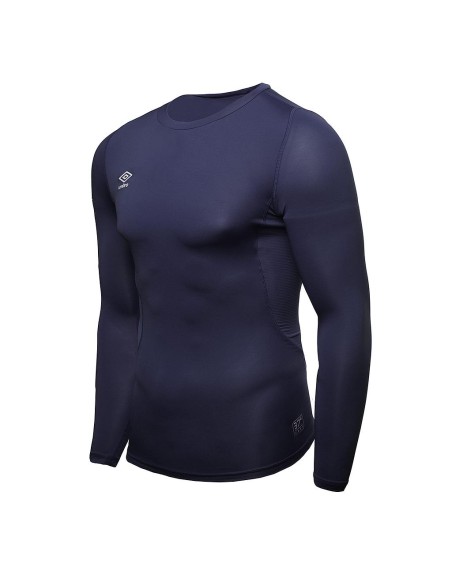 Camiseta Térmica Core LS Umbro Junior Azul Marino