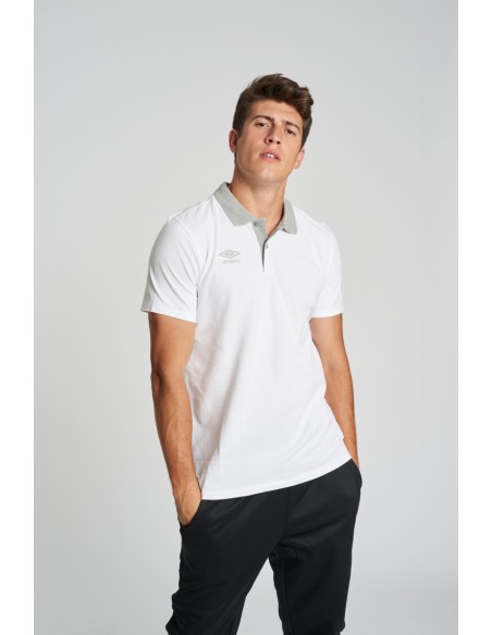 Polo Wardrobe Pique Umbro Hombre Blanco