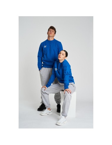 Sudadera Fleece Small Logo Sweat Umbro Hombre Royal / White