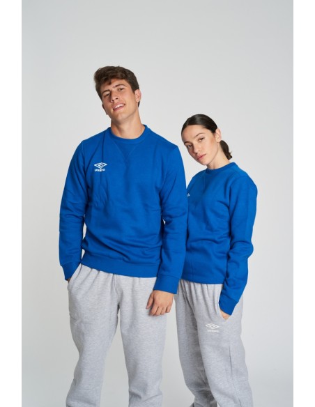 Sudadera Fleece Small Logo Sweat Umbro Hombre Royal / White