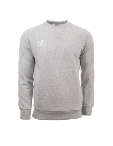Sudadera Unisex, Gris, Small Logo Sweat Umbro HHombre Grey Marl / White