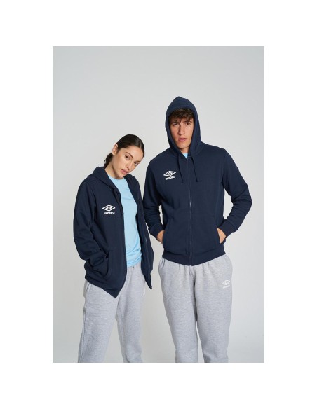 Chaqueta Umbro Mujer Wardrobe Zip Hoodie Small Logo Navy / White / Navy