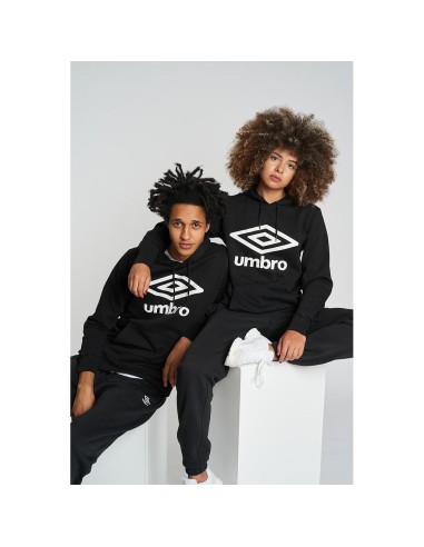 SUDADERA UMBRO UNISEX FLEECE LARGE LOGO OH HOODY BLACK / WHITE