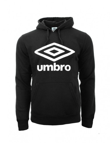 SUDADERA UMBRO UNISEX FLEECE LARGE LOGO OH HOODY BLACK / WHITE