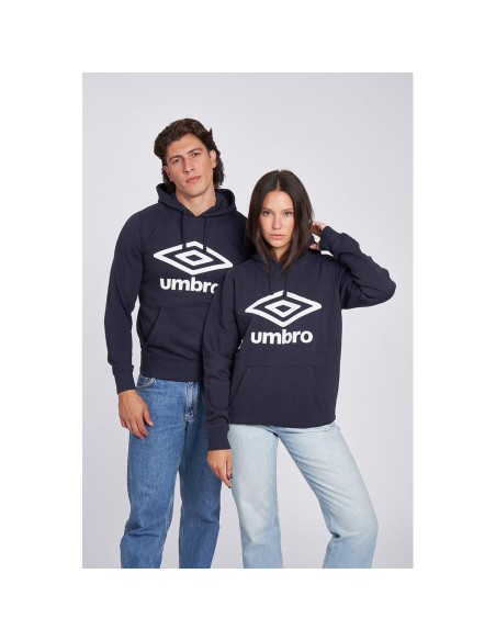 SUDADERA UMBRO UNISEX FLEECE LARGE LOGO OH HOODY DARK NAVY / WHITE