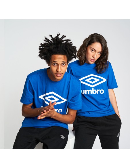 Camiseta Umbro Mujer Wardrobe Large Logo Royal / White