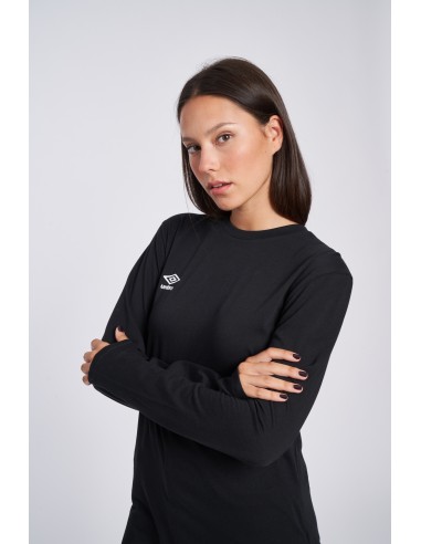 CAMISETA UMBRO FW SMALL LOGO LS TEE BLACK