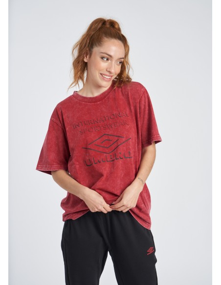 Camiseta Umbro Mujer Large Logo Roja