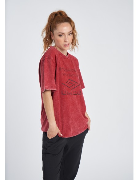 Camiseta Umbro Mujer Large Logo Roja