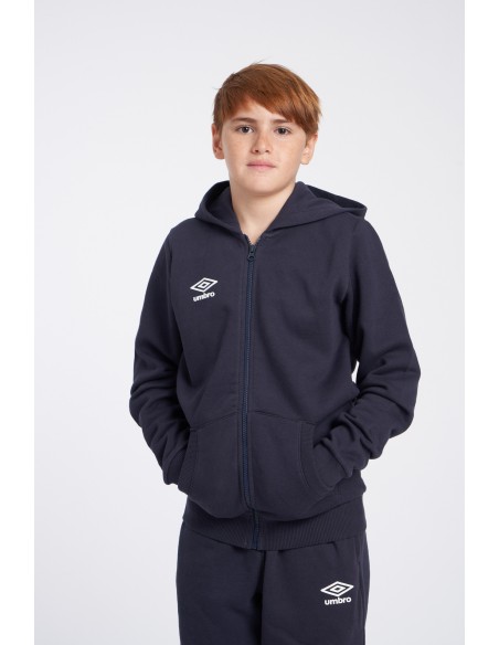 Chaqueta Fleece Zip Through Umbro Junior Dark Navy / White