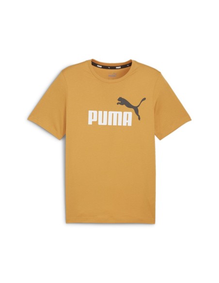 Camiseta Puma Hombre Ess+2 Col Logo Marrón