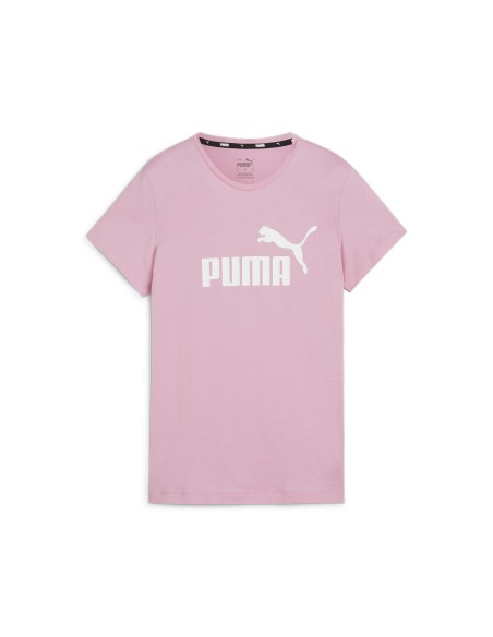 Camiseta Puma Mujer Ess Logo Rosa