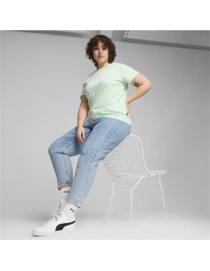 Camiseta Puma Mujer Ess Logo Verde 2