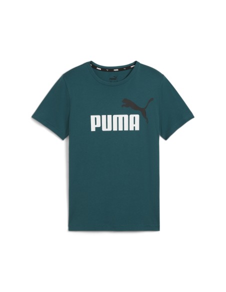 Camiseta Puma Niño ESS+2 Col Logo Verde