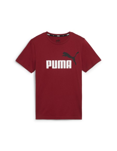 Camiseta Puma Niño ESS+2 Col Logo Burdeos