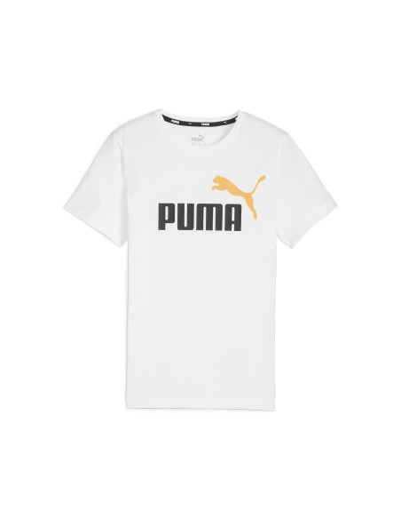 Camiseta Puma Ess+ 2 Col Logo Blanca