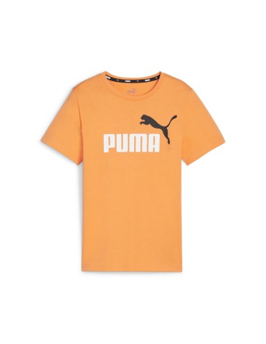 Camiseta Puma Ess+ 2 Col Logo Naranja