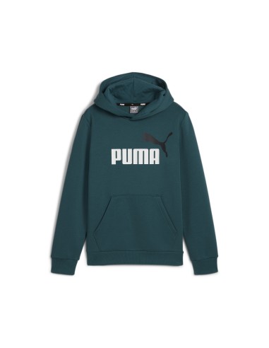 Sudadera Puma Niño Ess+2 Col Big Logo Verde