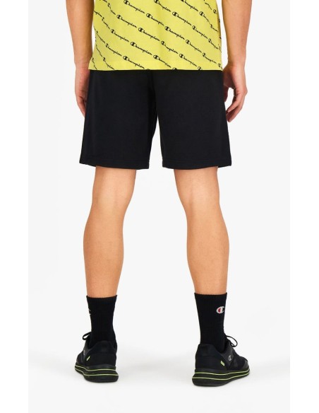 Short Rainbow Script Logo Sweat Negro 