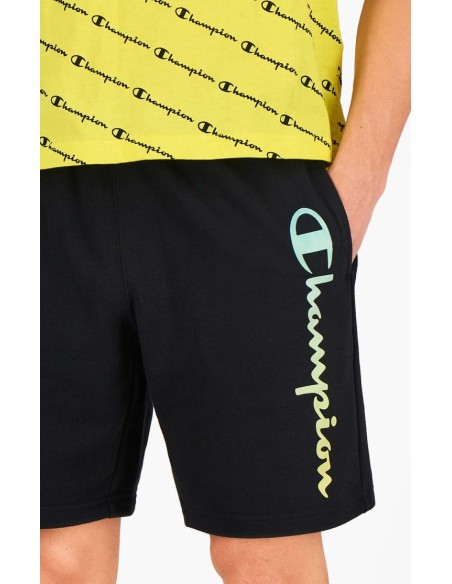 Short Rainbow Script Logo Sweat Negro 