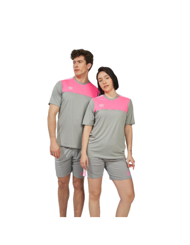 Camiseta Ness Umbro Junior Gris / Rosa