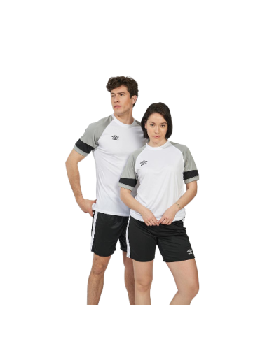 Camiseta Lukenga Umbro Unisex Blanca / Gris