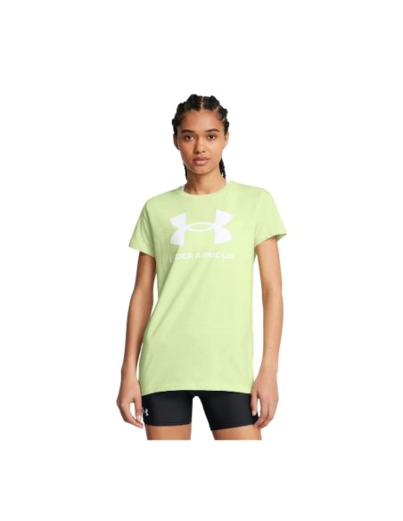 Camiseta Under Armour Mujer Rival Logo Amarilla