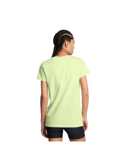 Camiseta Under Armour Mujer Rival Logo Amarilla